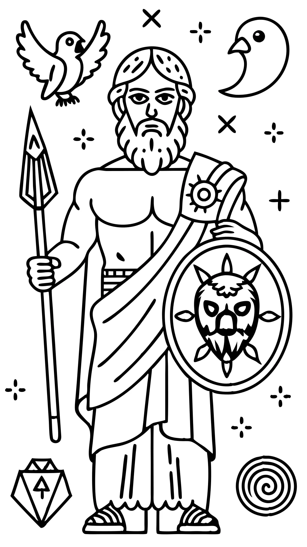 greek gods coloring pages